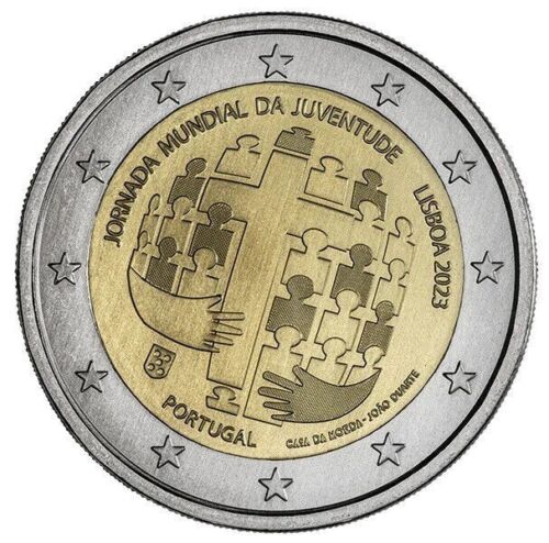 2 euros commémorative - Journées mondiales de la jeunesse - Portugal 2023 - UNC - Photo 1/1