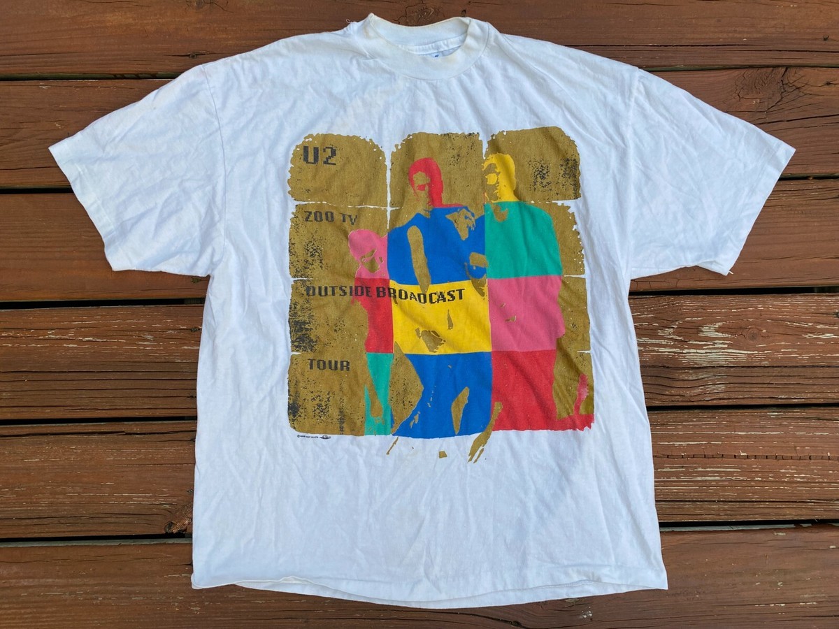 トップス 90's U2 The ZOO TV Tour T-shirt Vintage 90s U2 Zoo Tv Tour Promo Album Concert T Shirt XL