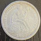 1883 SEATED LIBERTY DIME - Look at the Details!