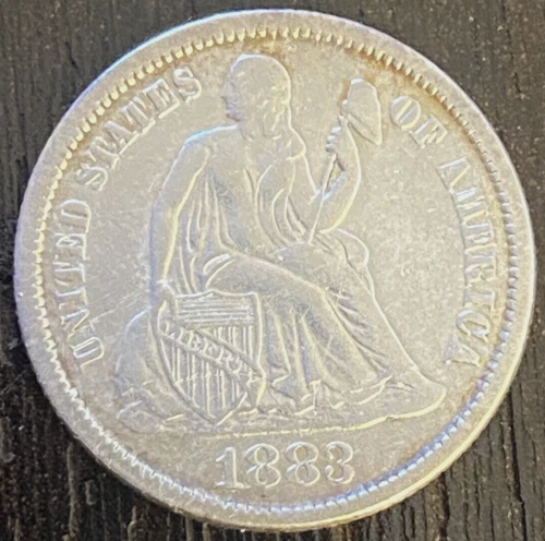 1883 SEATED LIBERTY DIME - Look at the Details!