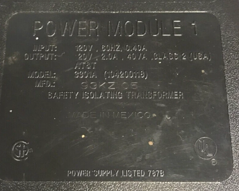 AT&T Power Module 1, Model 3301A, Safety Isolating Transformer - Image 4 of 4