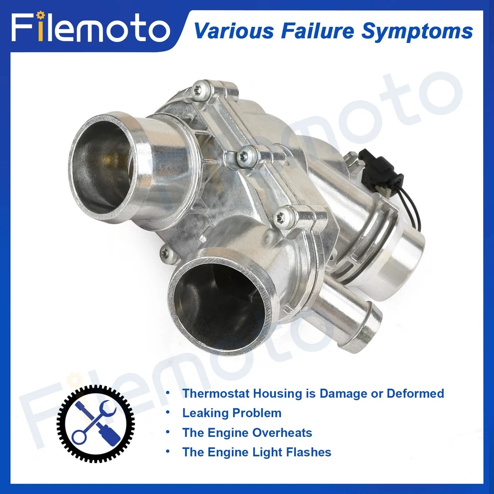 CONJUNTO DE CARCASA DE TERMOSTATO DE ALUMINIO PARA JAGUAR XF XJ TIPO F F-PACE LAND ROVER LR4 Foto 4 de 4