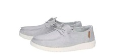 Hey Dude Women's Ultralight Memory Foam Cushioned Wendy Chambray Light Grey