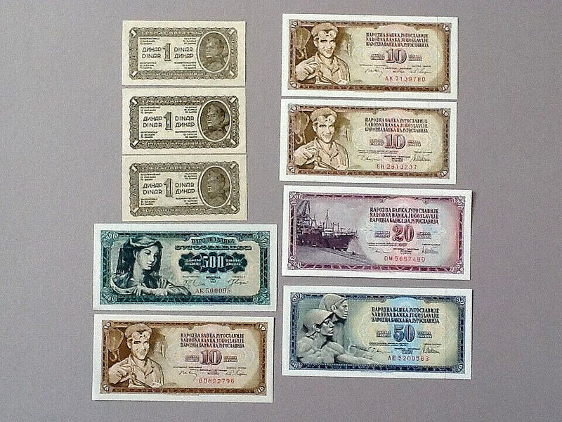 Yugoslavia 25 Note Lot: See Below for List