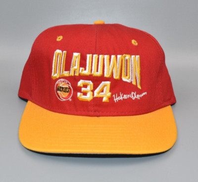 Houston Rockets Hakeem Olajuwon AJD Vintage 90's Snapback Cap Hat