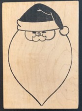 Another Stamp Co Large Santa Head Rubber Stamp