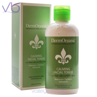 DERMORGANIC Calming Facial Toner 250ml, Oil-Free & Fragrance Free with Argan Oil