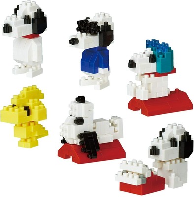 Kawada Nanoblock Mini Nano Peanuts Snoopy Nbmc 07s 6 Pcs 1 Box Japan Ebay