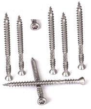 Vis Inox A2 Terrasse Bois DOUBLE FILET Tête TX25 6 Lobes Pointe coupante