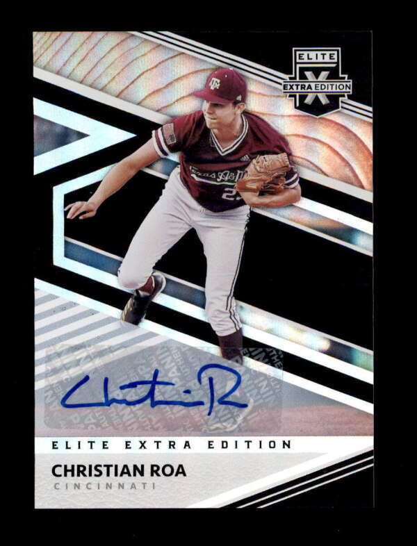 CHRISTIAN ROA 2020 ELITE EXTRA EDITION #104 ROOKIE AUTOGRAPH AUTO RC ...