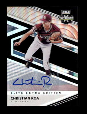 CHRISTIAN ROA 2020 ELITE EXTRA EDITION #104 ROOKIE AUTOGRAPH AUTO RC ...