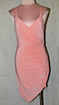 red slinky wrap strappy bodycon dress