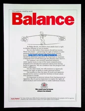 Philip Morris Anti-Underage Smoking 1995 Trade Print Magazine Ad Poster ADVERT