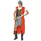 ADULT DELUXE LADIES PIRATE QUEEN FANCY DRESS COSTUME QUEEN OF THE SEAS OUTFIT
