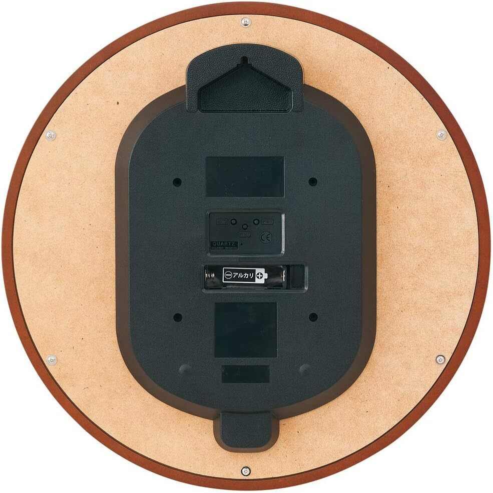Seiko Wall clock radio controlled Analog Brown Wooden Frame
