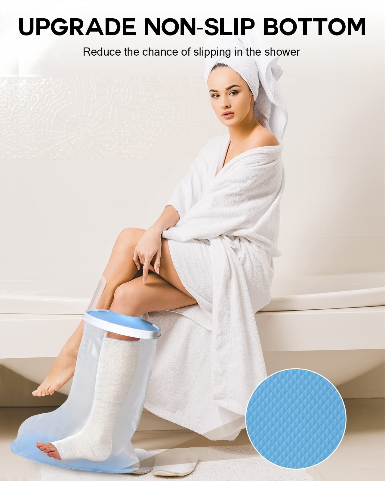 Waterproof Extra Wide Leg Cast Cover Shower Extra Large Watertight Foot