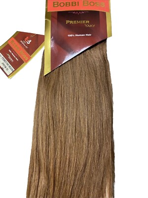 Bobbi Boss 10  PREMIER YAKY Color 30 Auburn Straight 100% Human Hair Weaving