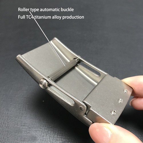Titanlegierung Herren Gürtelschnalle Automatik Rollschnalle Hüftgurt Kopf Geschenke - Bild 4 von 20