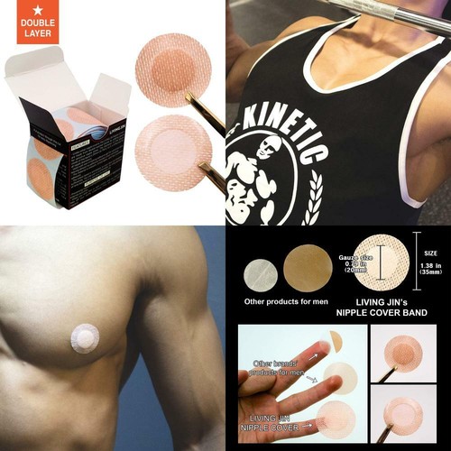 LIVING JIN Nipple Tape, Guard, Chafing, Nipplecovers for Runners, 50