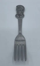 Vintage SMURF Stainless Steel Toddler Fork By Danara Peyo Taiwan