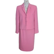 Pendleton Suit Skirt Blazer Pink Vintage 2 Piece Straight Women's 8