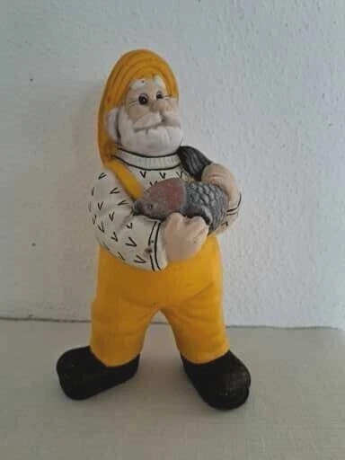 🛟Seemann/Fischer/Skipper - Ton/Keramik - ca. 20cm hoch - NEUWARE🛟 - Bild 3 von 4