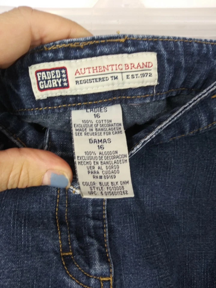 Женская выцветшая юбка Glory Jean размер 16 - Изображение 2 из 3