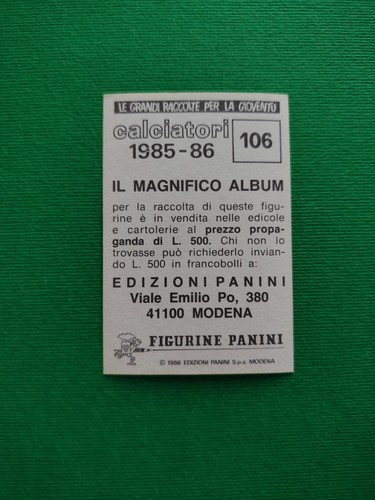 CALCIATORI PANINI 1985 86 RUMMENIGGE 106 INTER STICKER NUOVA EDICOLA ESAURITA - Foto 2 di 2
