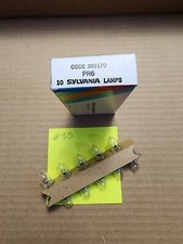 10 MINIATURE MINI FLANGED LAMP LIGHT BULB SYLVANIA .6W .3A B3.5 2V PX13.5s PR6