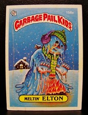 GARBAGE PAIL KIDS 1986 4th Series #158a Meltin' ELTON Eyelash ERROR Card #13 OS4