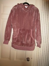 Colsie Women's Plush Fleece Hoodie Dusty Pink Sweatshirt Pullover Size large