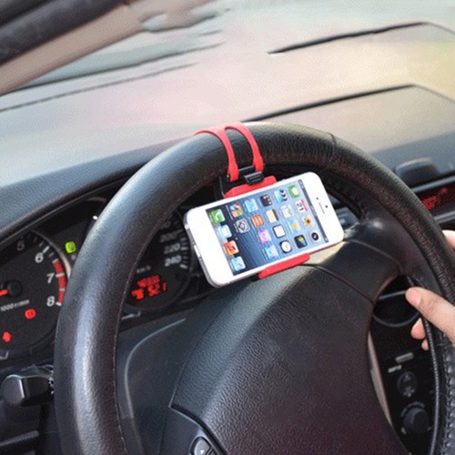 Phone Bracket Scratch-proof Holding Steering Wheel Mobile Phone Holder 5 Colors - Photo 6 sur 17