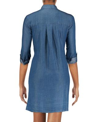 Splendid - XS - NWT $188 - Medium Wash Denim Colored Chambray A-Line Shirt  Dress | eBay