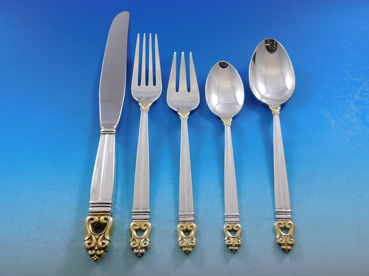 Royal Danish Gold Accent by International Sterling Silver Flatware