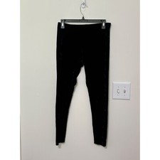 Nordstrom Black Velvet Leggings Soft Stretch Casual Pants Size M