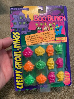 VINTAGE 1993 Trendmasters BOO BUNCH CREEPY GHOUL-RINGS MOC Sealed New