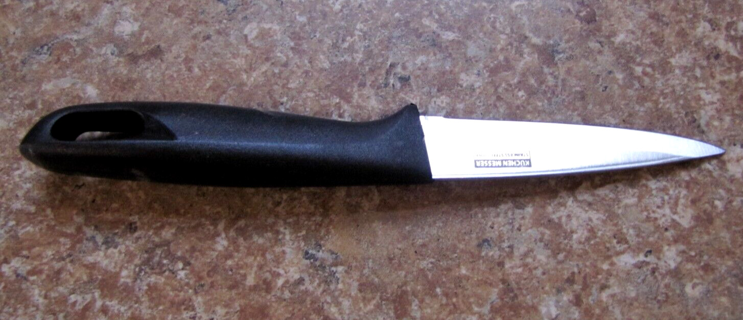 3" Black Kuchen Messer Paring Peeling Cutting Knife Lot of 3 With Blade Covers