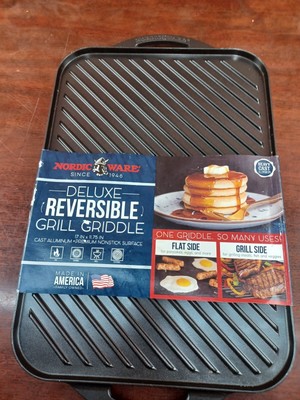 Nordic Ware Cast Aluminum  Deluxe  Reversible Grill Griddle New 17×11.75 In. New