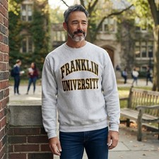 MV Sport Sweatshirt XL Gray Excellent Franklin University Proweave Made in USA