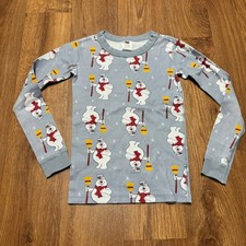 Hanna Andersson Kids Frosty the Snowman Long Sleeve Pajama Top PJs Size 8 130CM