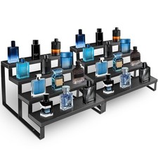 Wooden Display Riser Stand, Tiered Perfume and Cologne Organizer Stand, 4 Tie...