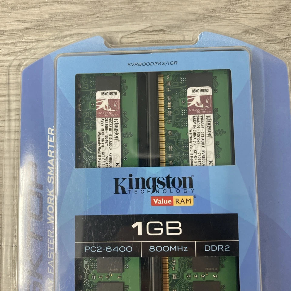 Kingston Technology Value RAM 1GB DDR2 800MHz (PC2-6400) KVR800D2K2/1GR NEW - Image 3 of 4