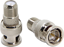 2 Pack BNC Male To F Female Coax Adapter 75 Ohm RG6 RG59 Connector