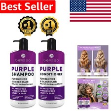 Color Protecting Purple Shampoo & Conditioner Set for Platinum and Silver Locks