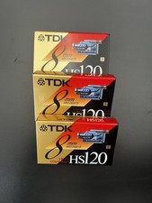 Lot of 3 TDK HS120 VHS-C Camcorder Tapes New Sealed 120 Minute