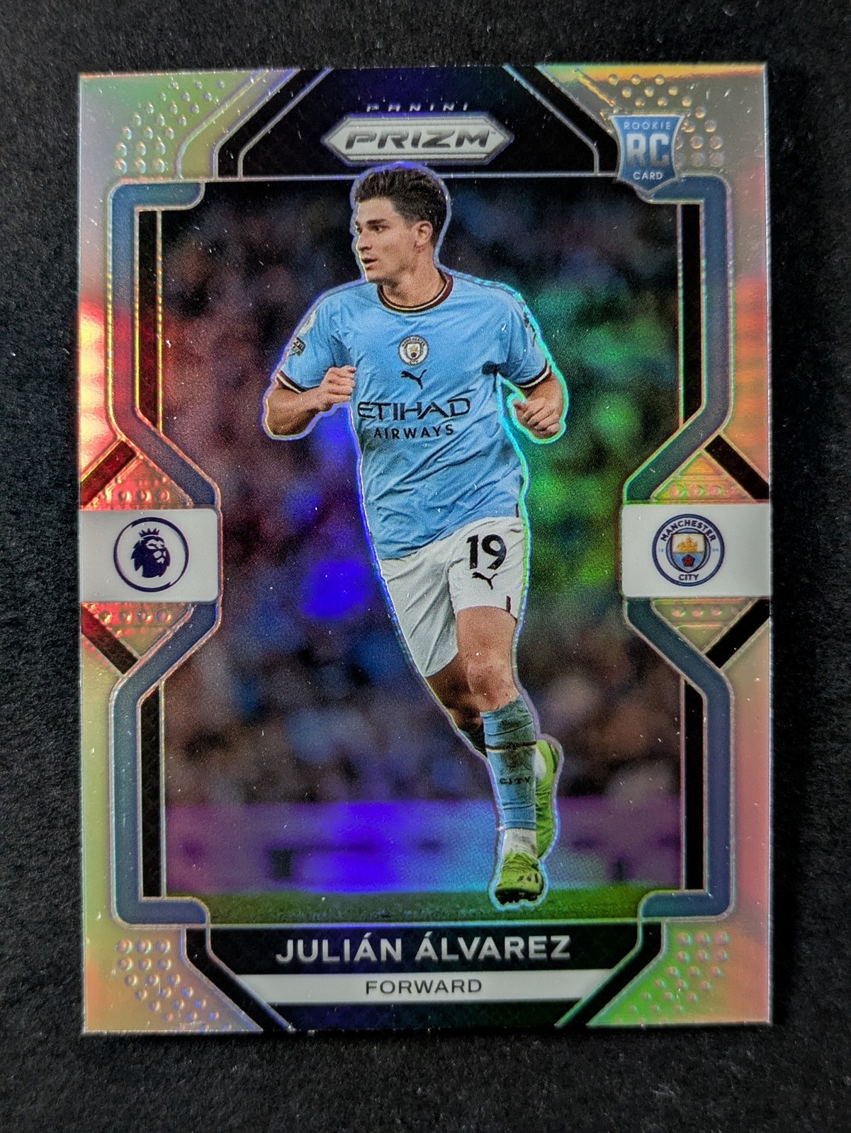 2022-23 Panini Prizm EPL JULIAN ALVAREZ Rookie RC Silver Prizm #16