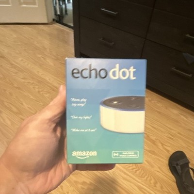 Amazon Echo Dot Smart Speaker, Alexa Voice Control, Wi-Fi/Bluetooth, White/Black