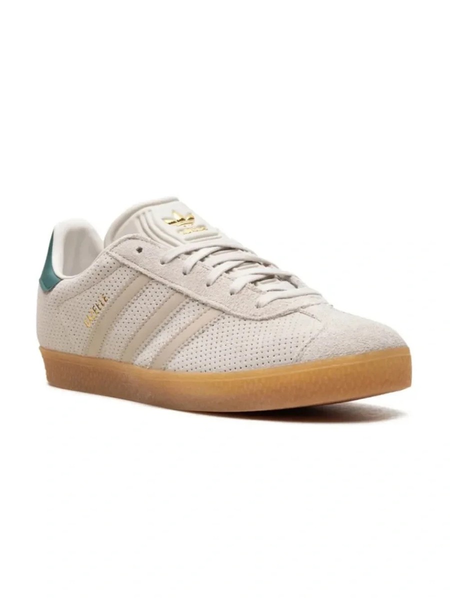 $108 ADIDAS Junior Gazelle "Wonder Beige/Green" Sneakers 6.5 NIB
