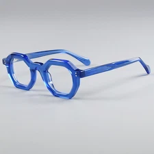 Square Thick Acetate Eyeglasses Frames Vintage Men Women Glasses