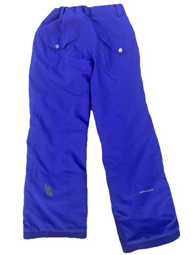 Pantalones de esquí de nieve Spyder unisex para niños talla 12 púrpura bolsillos con cremallera - Imagen 8 de 10